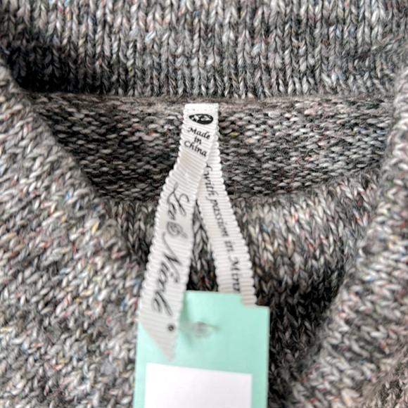 Stitchfix Poncho Sweater NWT Leo & Nicole Womens XS Grey Soft Cozy Knit Pullover - Picture 9 of 15